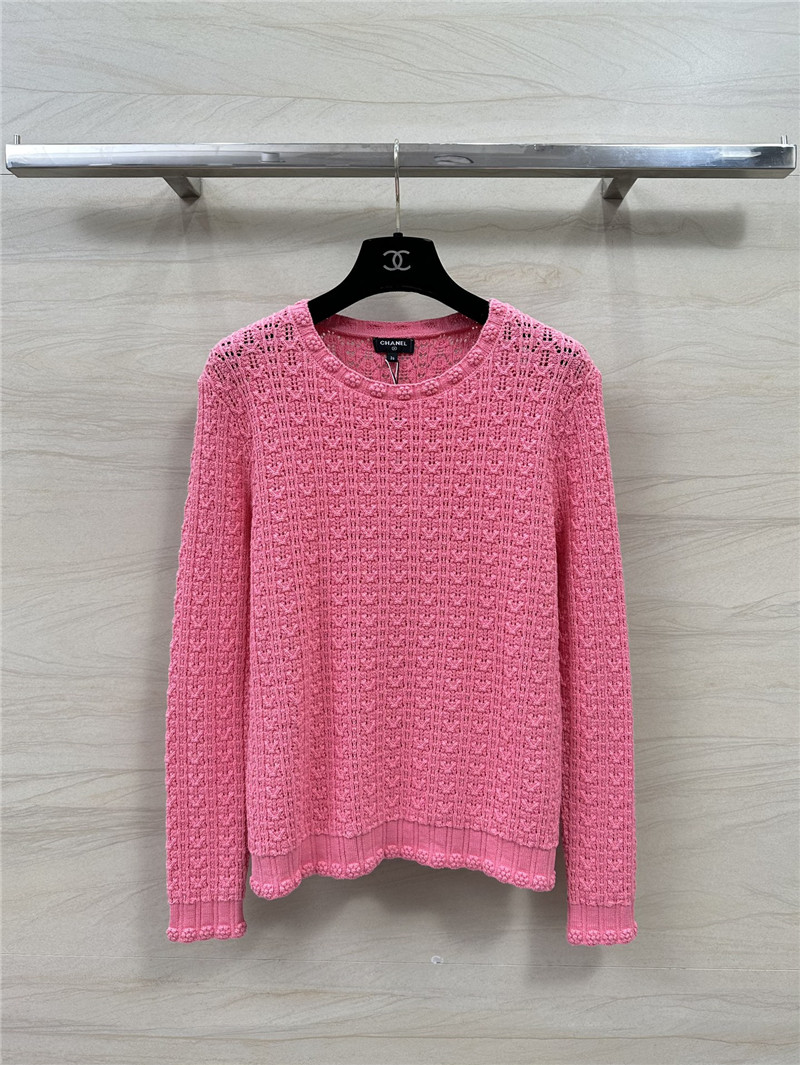 Ch**el hollow embossed braided top