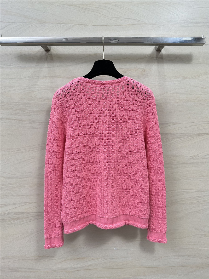 Ch**el hollow embossed braided top