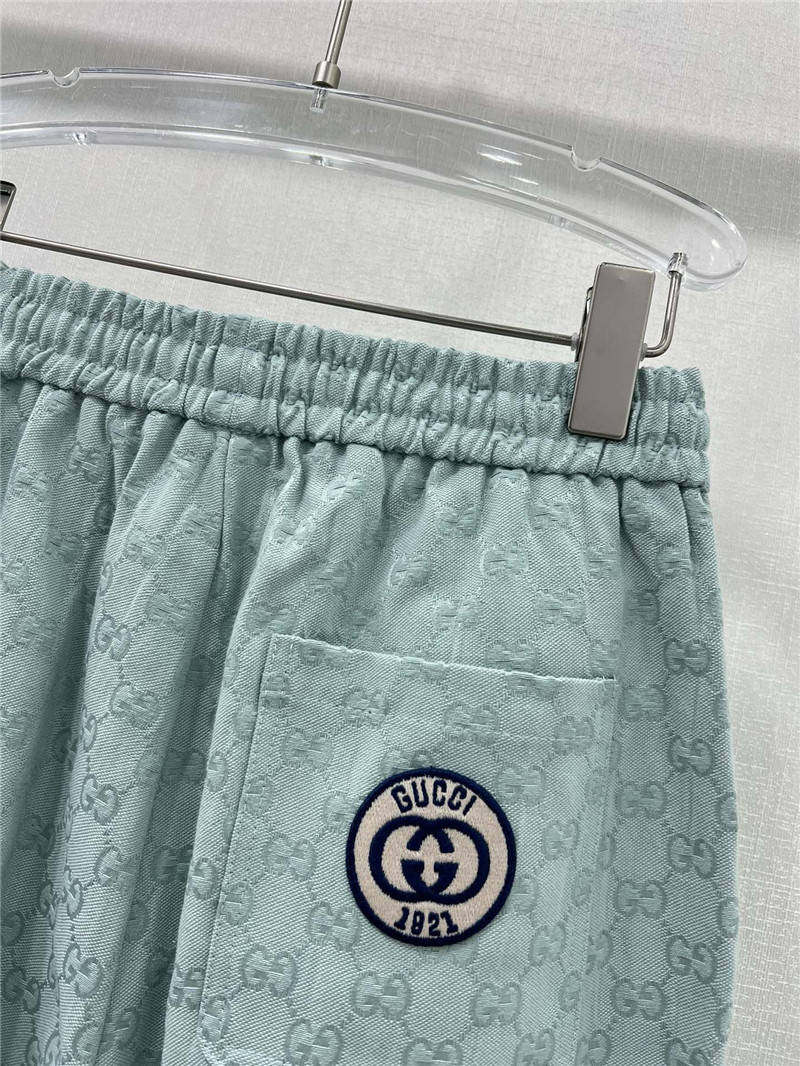 Gvc*1 double g jacquard elastic waist leggings trousers