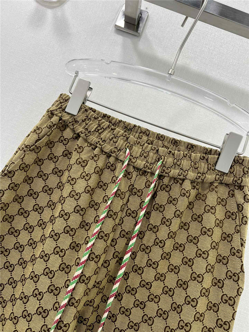 Gvc*1 double g jacquard elastic waist leggings trousers
