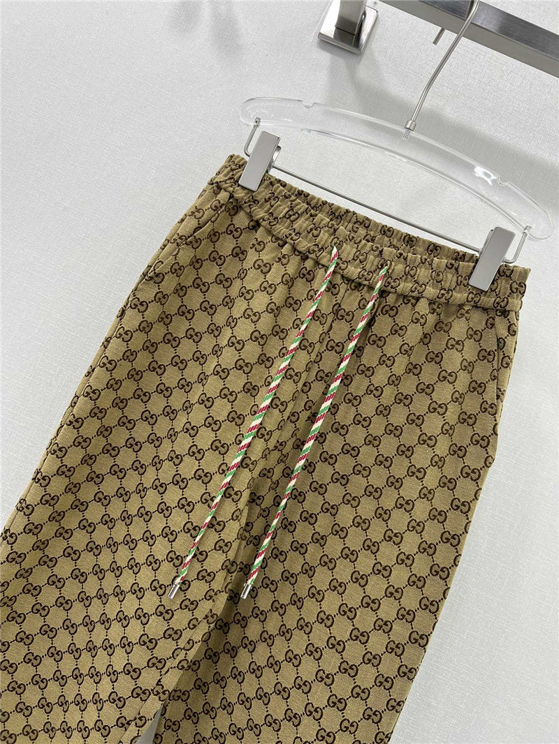 Gvc*1 double g jacquard elastic waist leggings trousers
