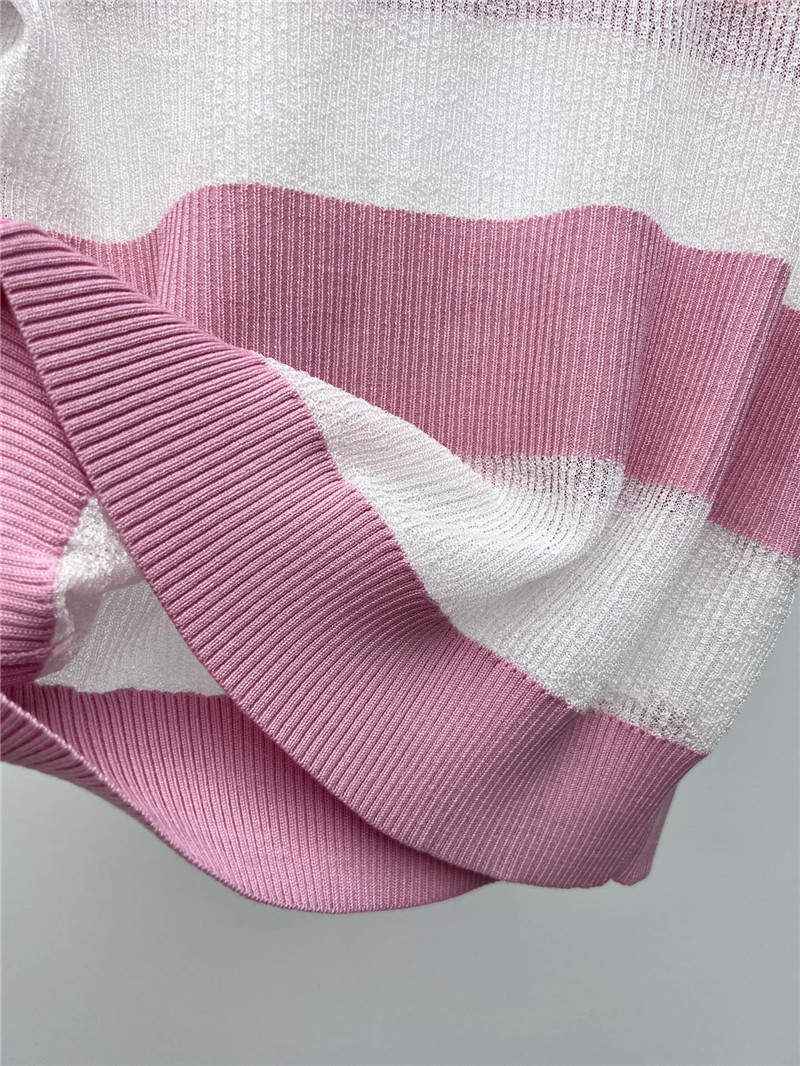 Ch**el logo striped knitted t-shirt