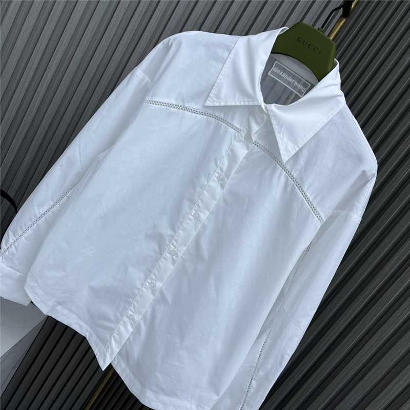 A1exa*der wang hollow patchwork shirt