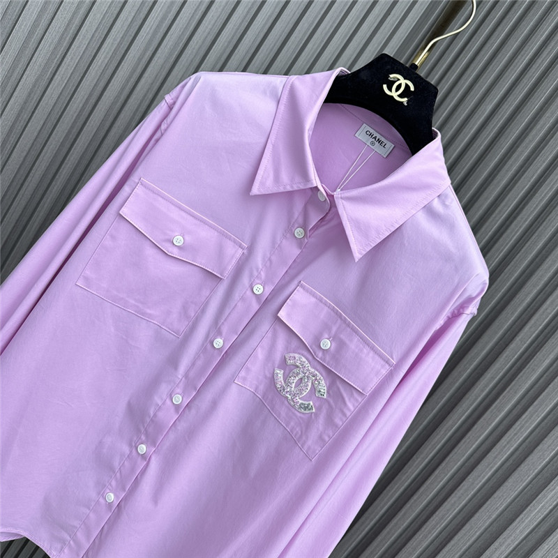 Ch**el sequined pocket shirt