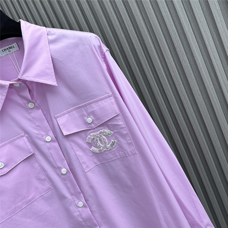Ch**el sequined pocket shirt