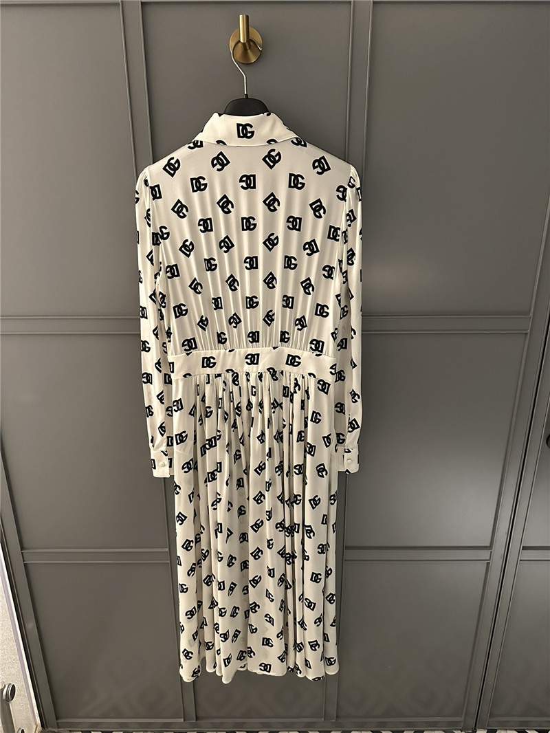 Dolce & Gabbana d&g positioning print logo dress