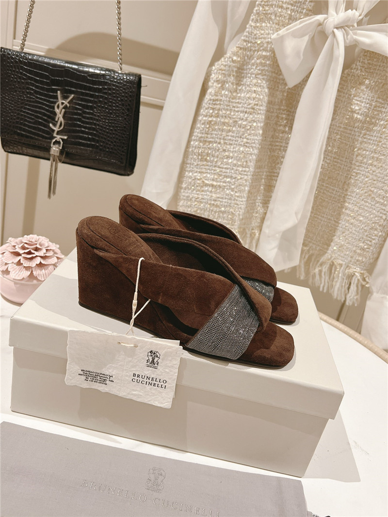 bc steel D1am0nd wedge slippers