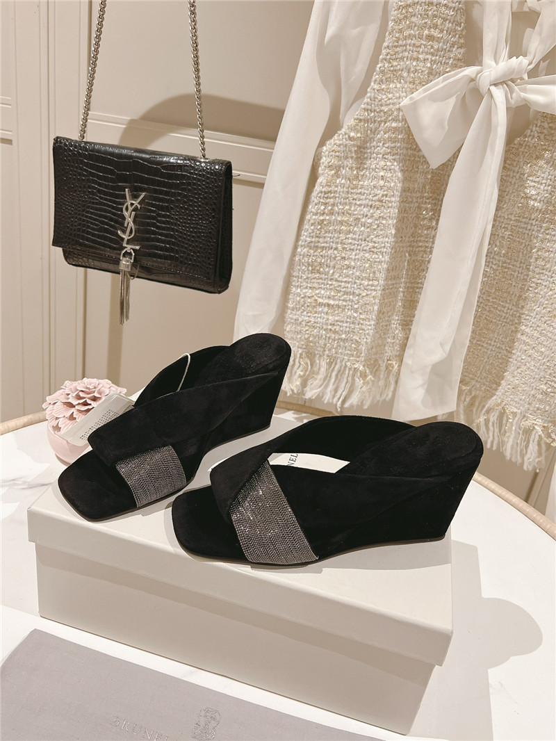 bc steel D1am0nd wedge slippers