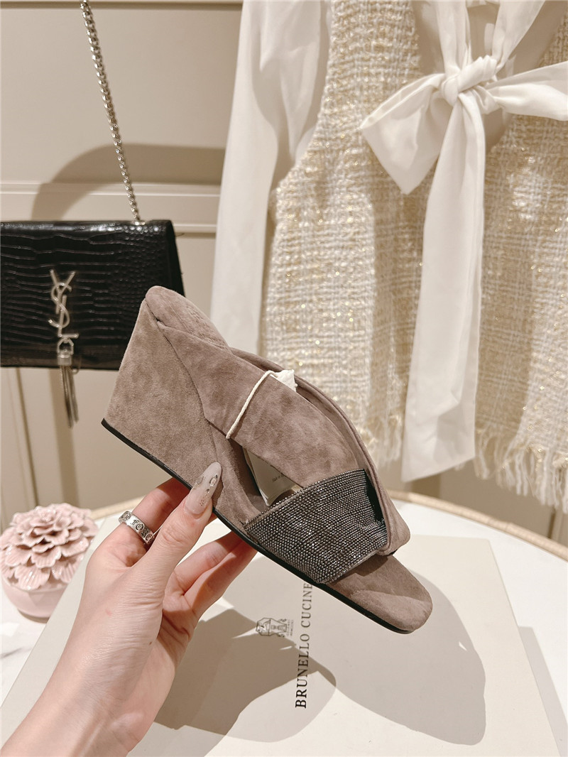 bc steel D1am0nd wedge slippers