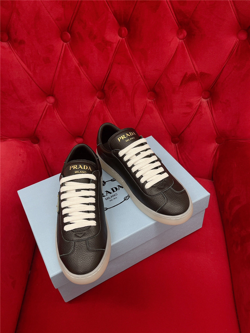 Pra*a black leather women’s sneakers