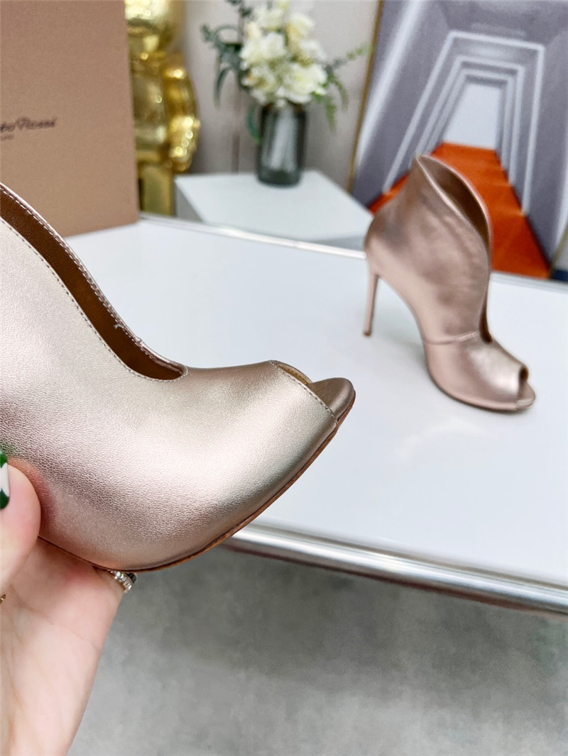 gianvito rossi fish mouth high heel ankle boots