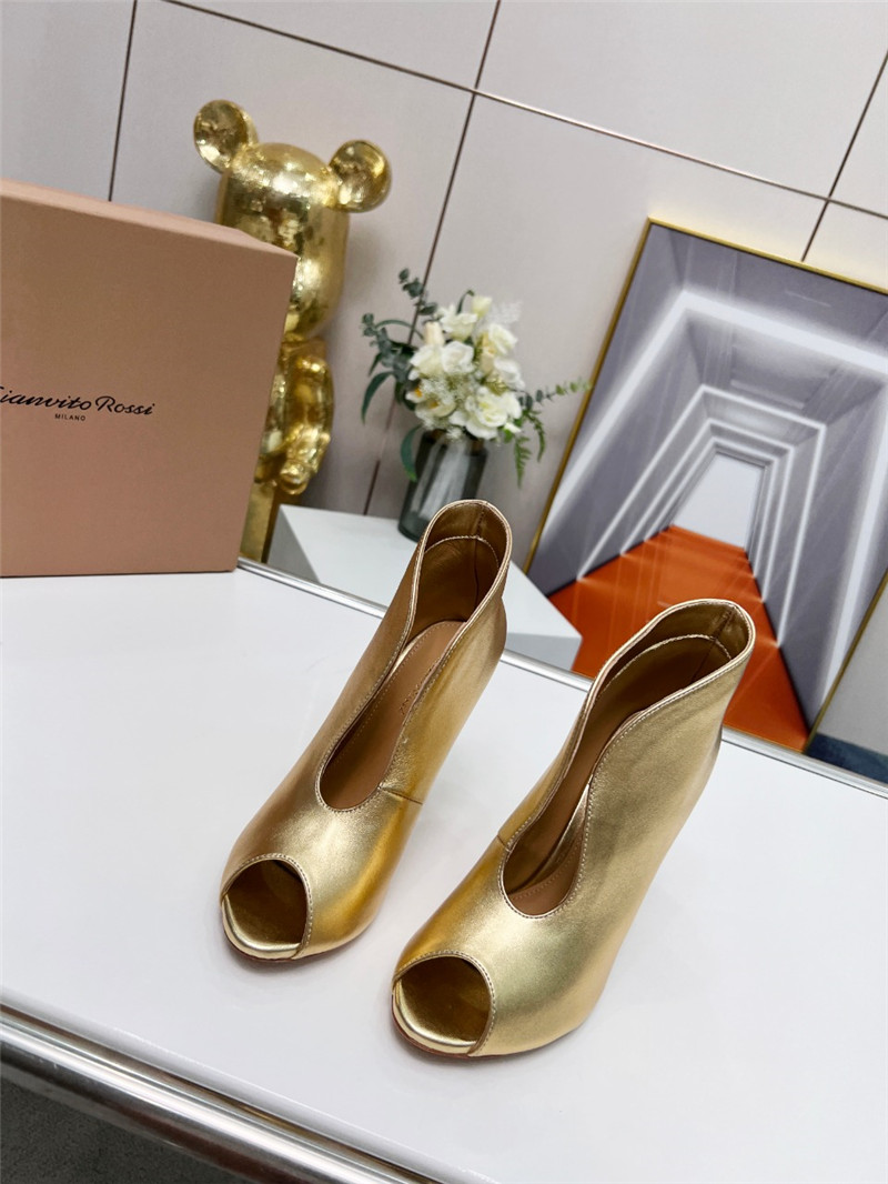 gianvito rossi fish mouth high heel ankle boots