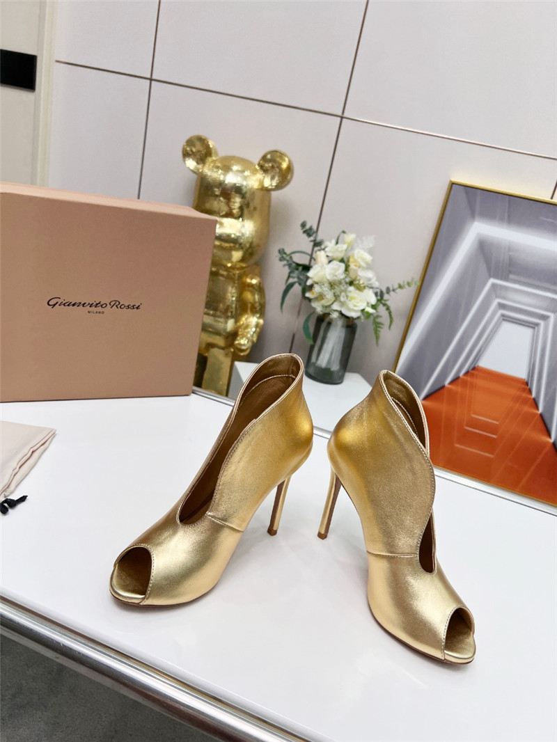 gianvito rossi fish mouth high heel ankle boots