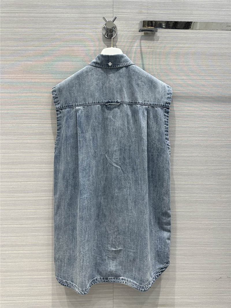 Pra*a premium denim vest shirt