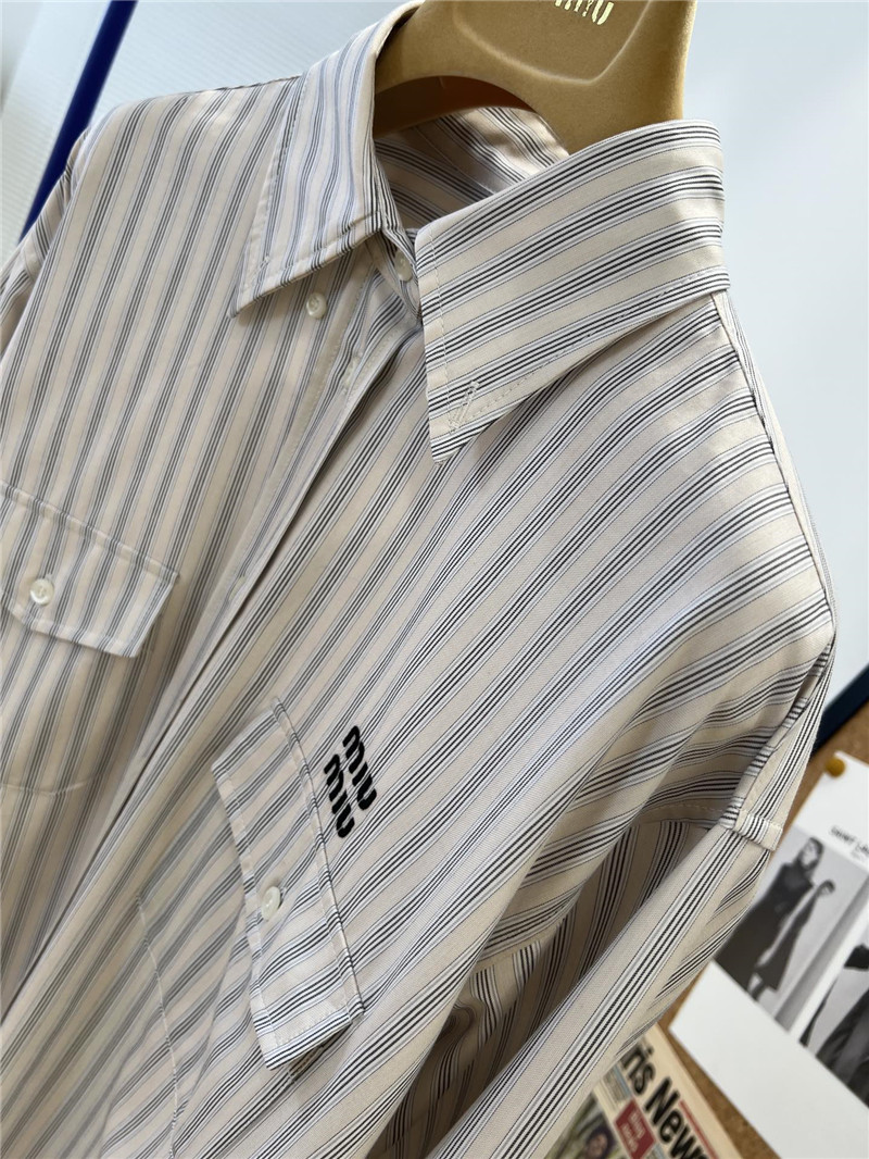 M1um1u new oversize striped shirt