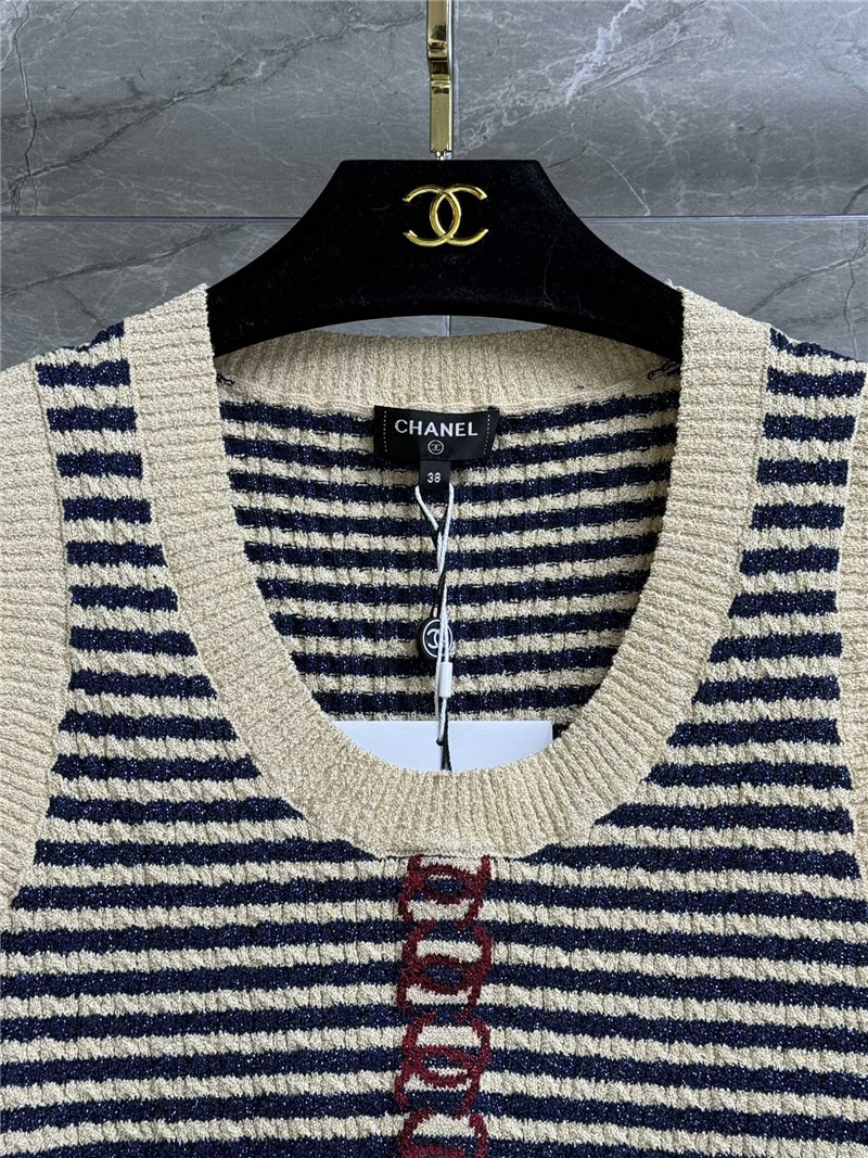 Ch**el gold striped vest