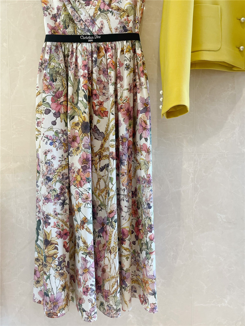 D10r v-neck vest print dress
