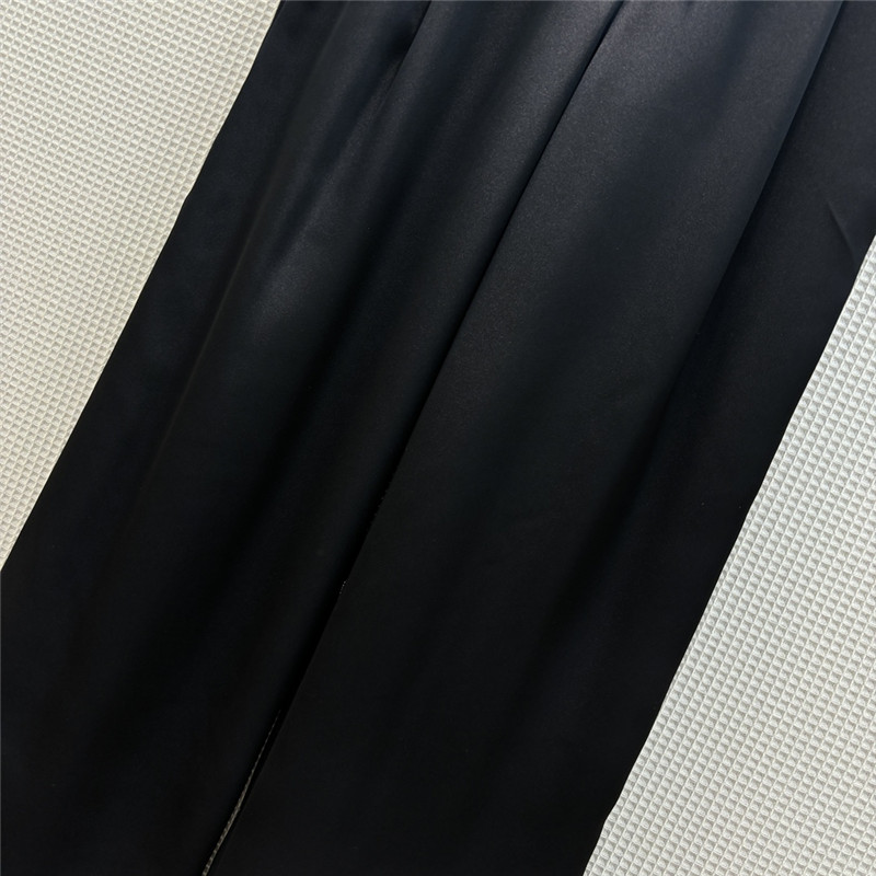 Y51 double-layered waistband ice silk wide-leg pants