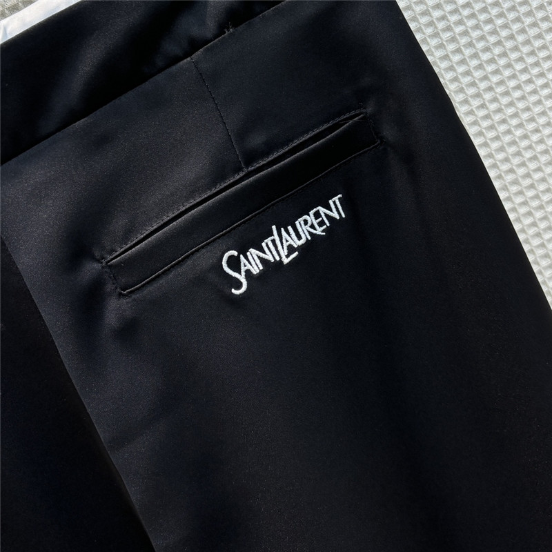Y51 double-layered waistband ice silk wide-leg pants