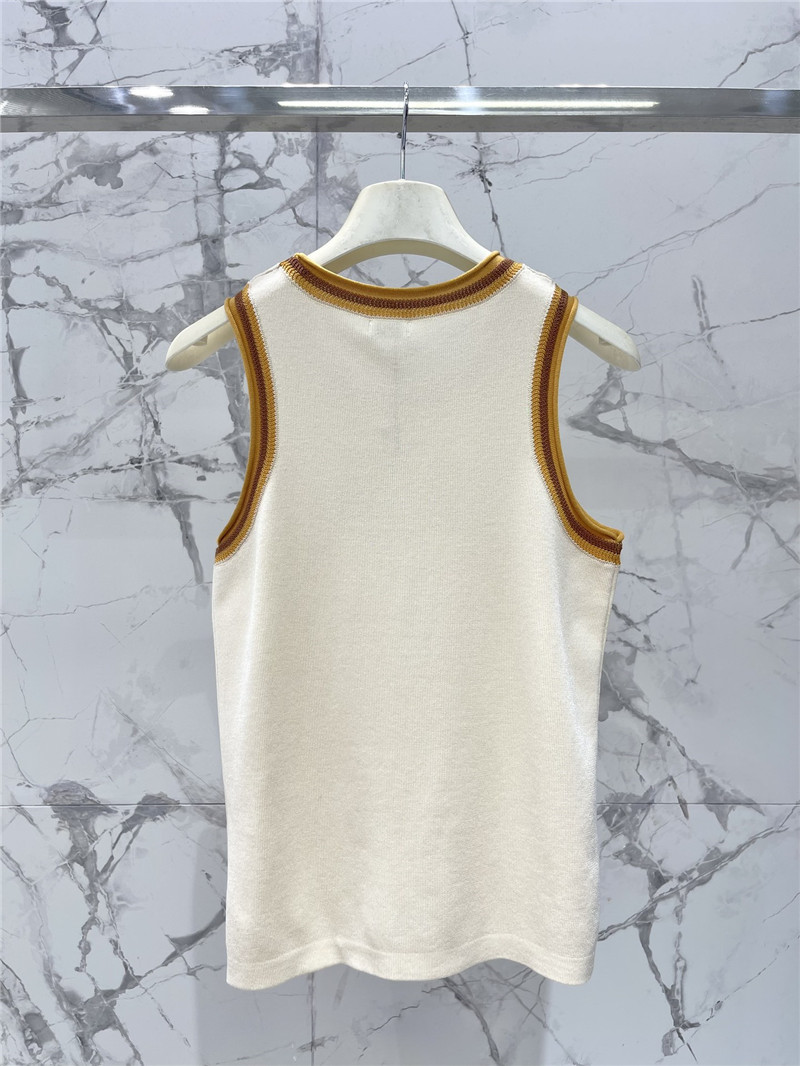 L0ew* rolled hem colorblock embroidered logo tank top