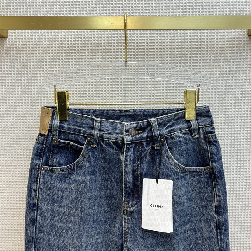 Ce1i*e classic washed retro micro-flared pants