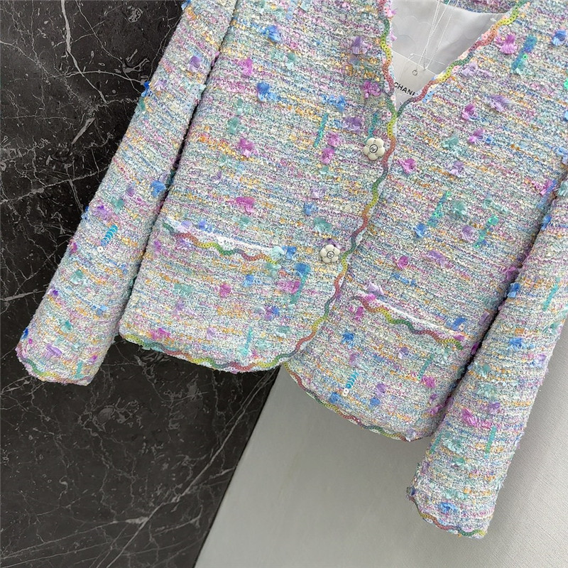 Ch**el colorful tweed jacket