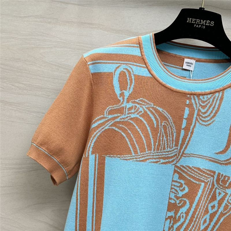 H**me5 new color matching knitted wool top