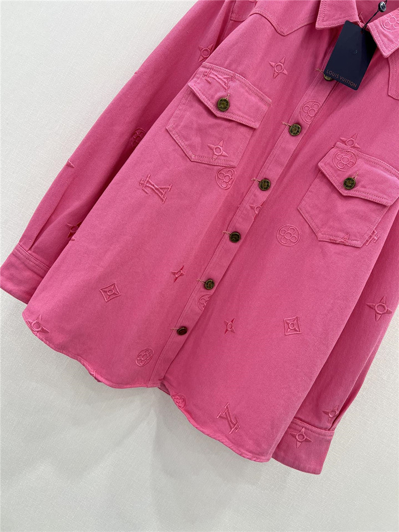 l0vis Vvtt0n lv presbyopic embroidered denim shirt
