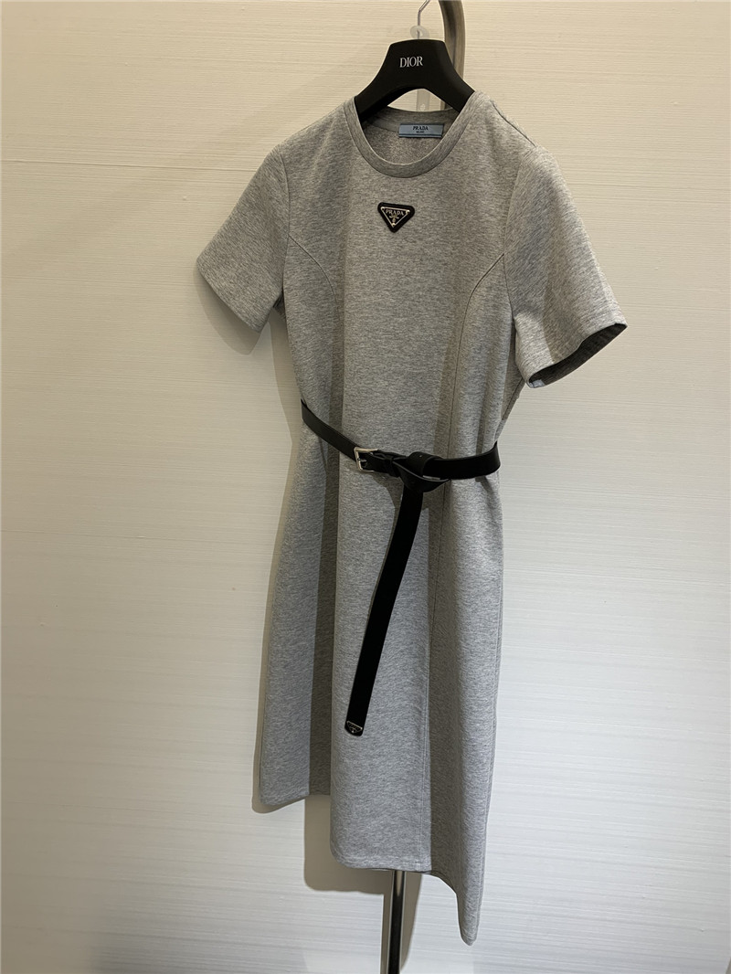 Pra*a round neck short sleeve dress