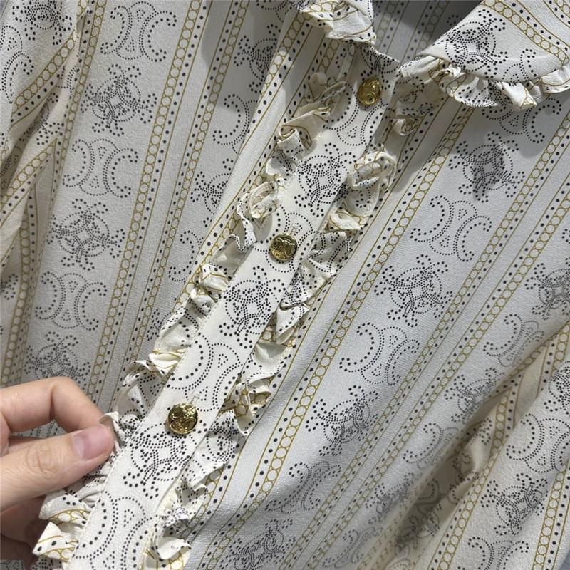 Ce1i*e french elegant silk shirt