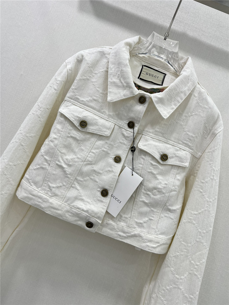 Gvc*1 new double g jacquard all over print denim jacket