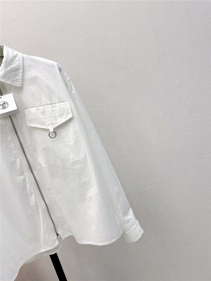 H**me5 new silver button decorated long-sleeved shirt