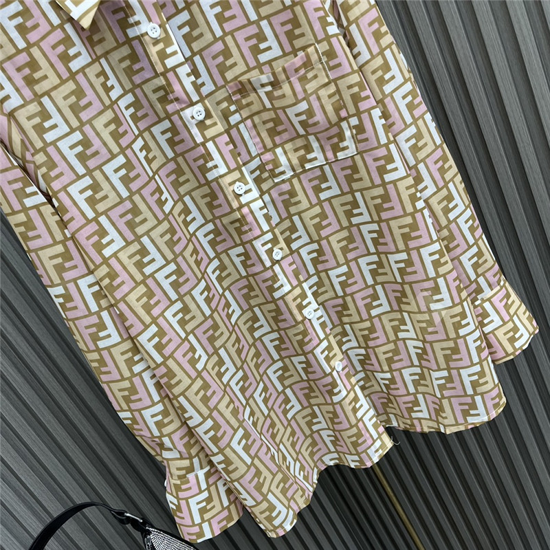 F**di see-through printed shirt