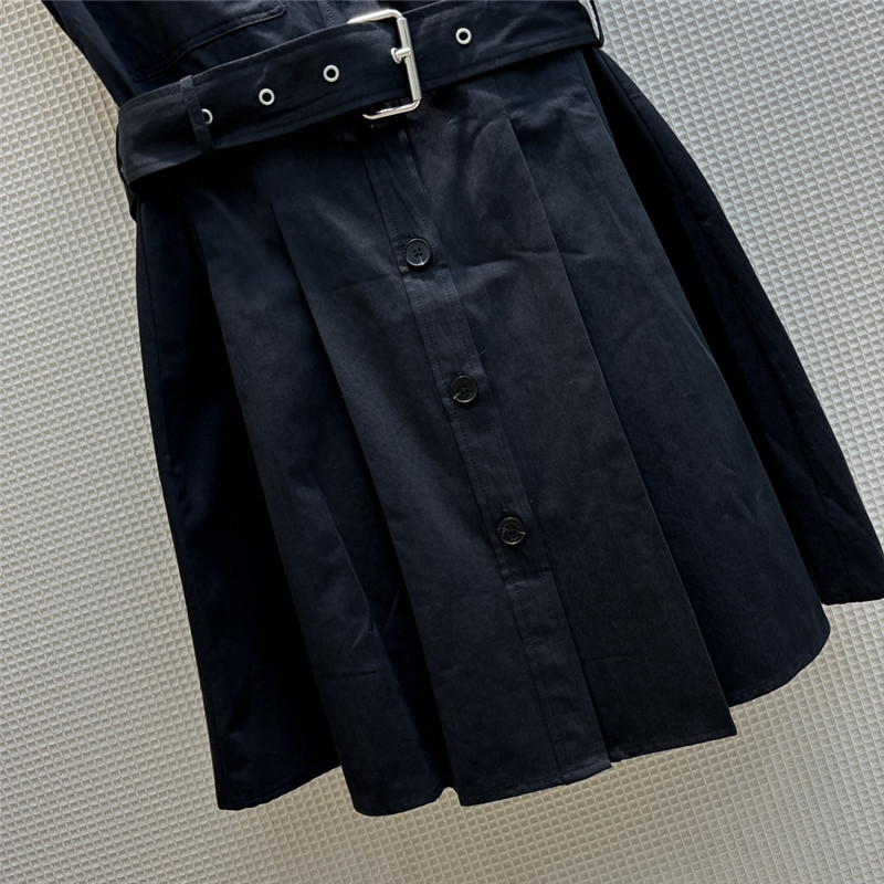 D10r workwear style stand collar dress