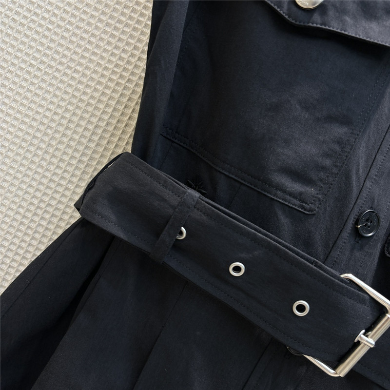 D10r workwear style stand collar dress