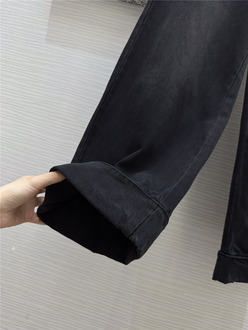 D10r logo embroidered hem straight jeans