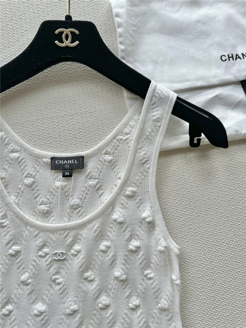 Ch**el three-dimensional bow crocheted knitted vest top