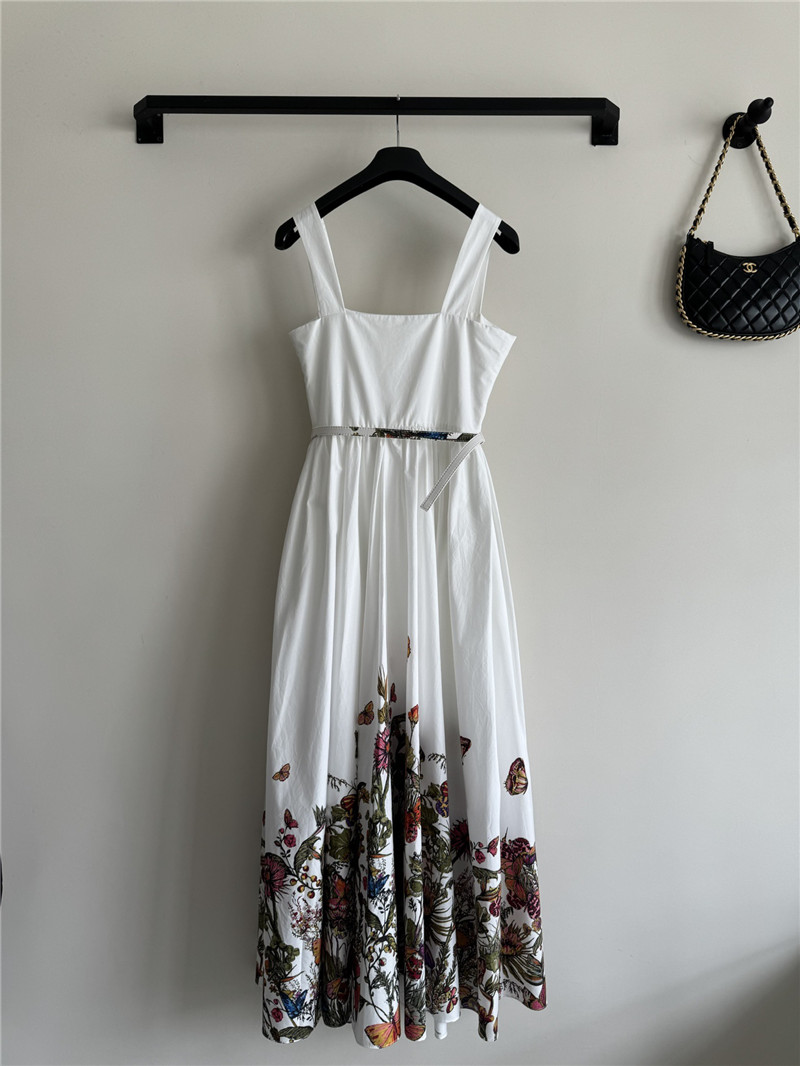 D10r colorful garden print long skirt