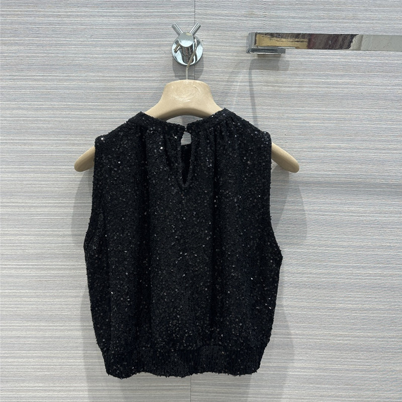BC cashmere silk yarn knitted short vest
