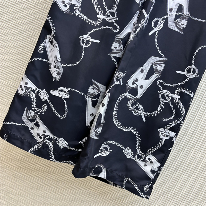 Bv*b*rry printed pattern wide-leg pants