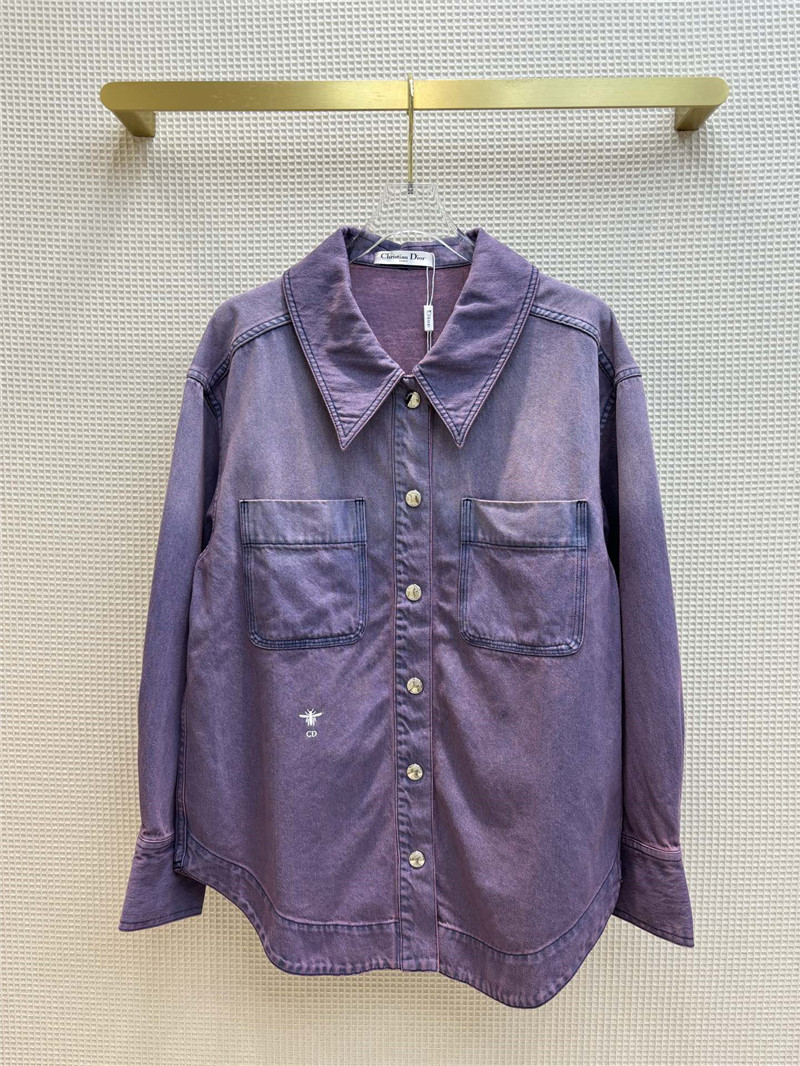 D10r stylish pink and purple denim shirt