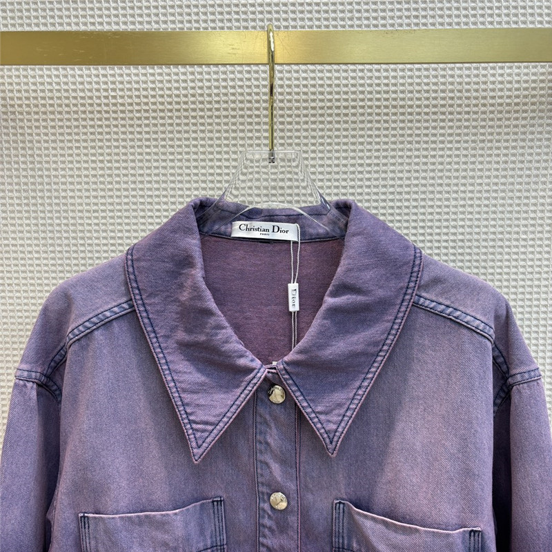 D10r stylish pink and purple denim shirt