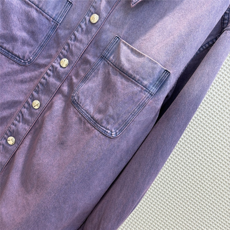 D10r stylish pink and purple denim shirt