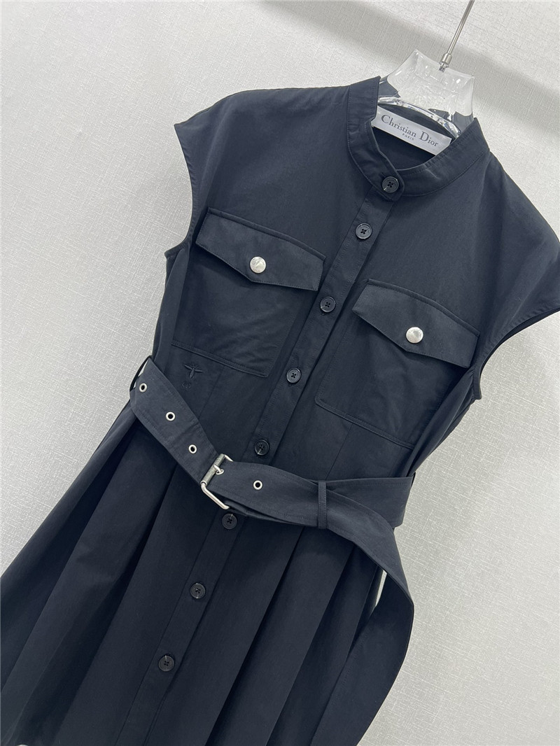 D10r cd belted sleeveless dress