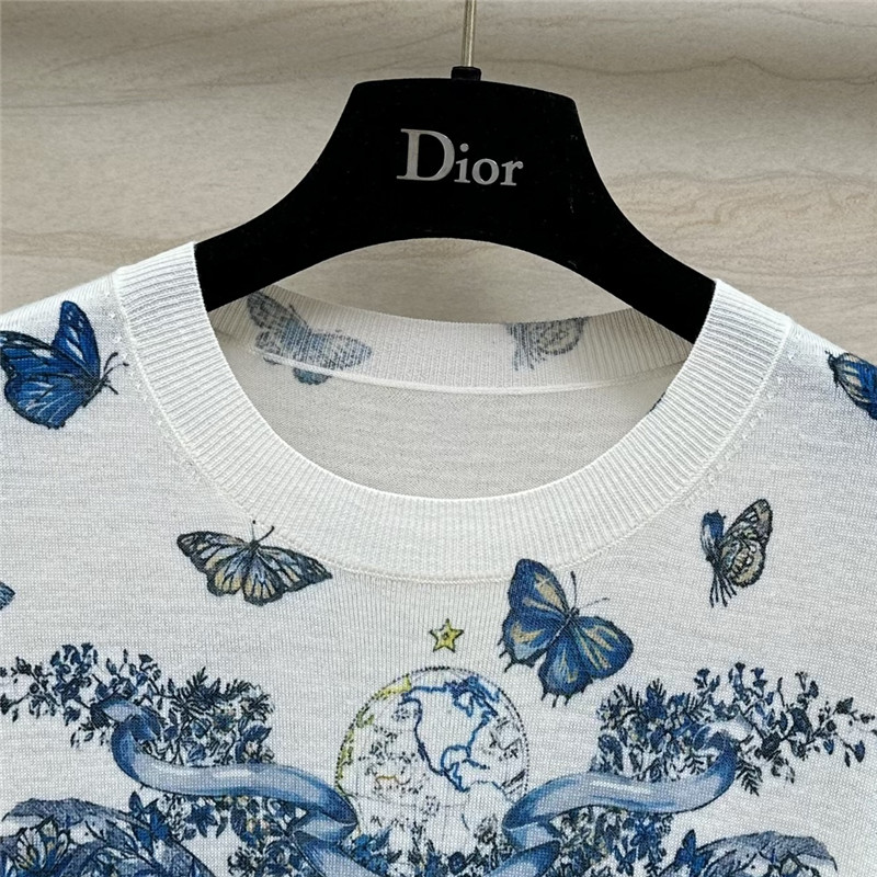 D10r printed knitted short-sleeved top