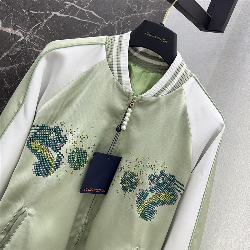 l0vis Vvtt0n lv stand collar flight jacket
