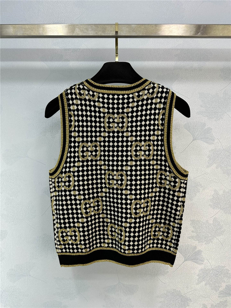 gvc*1 D1am0nd gg jacquard wool vest