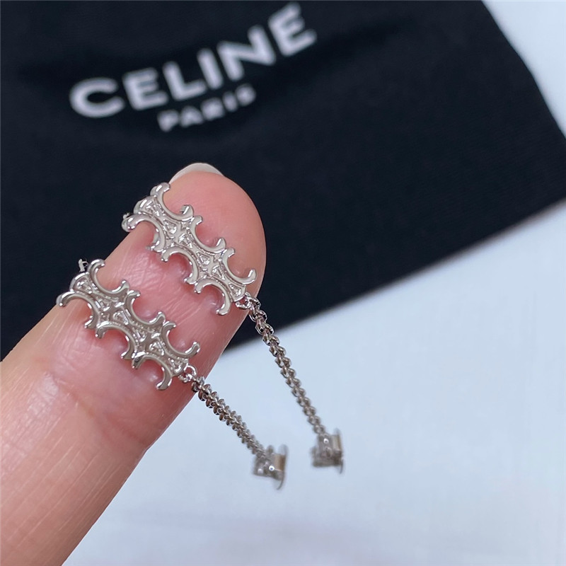 Ce1i*e arc de triomphe chain tassel earrings