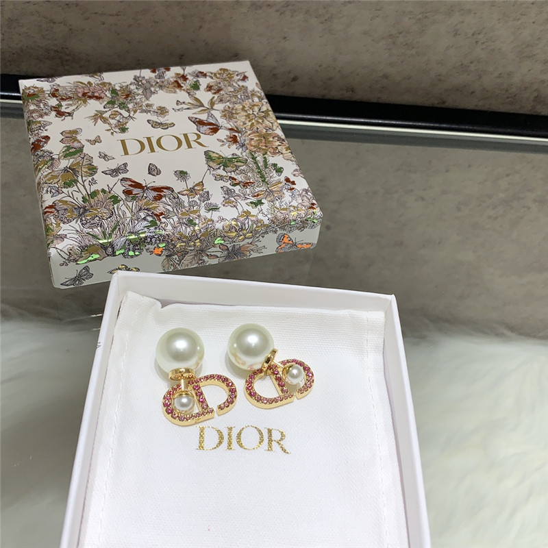 d10r full D1am0nd cd gradient pink D1am0nd earrings