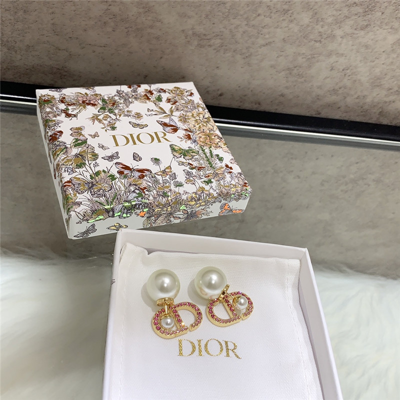 d10r full D1am0nd cd gradient pink D1am0nd earrings